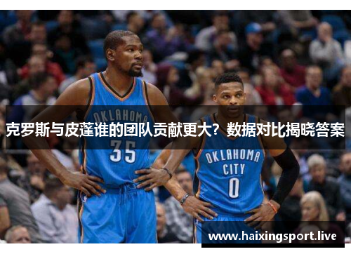 克罗斯与皮蓬谁的团队贡献更大？数据对比揭晓答案